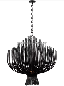 Lustre suspendu en fer doré de style américain, grand modèle, sculpté, pour salon, décoration, branche suspendue, grand luminaire suspendu à LED - Product Image 4