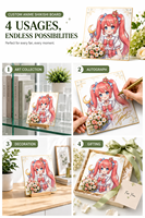 Tableau Shikishi Anime personnalisé avec feuille d'or – Art de collection pour événements et signatures