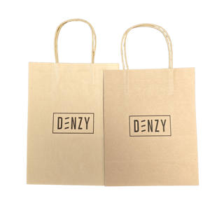 Sacs en papier kraft écologiques classiques SP3345 SUNRISE avec poignée à cordon pour emporter les aliments - Taille et couleur personnalisables - Product Image 3