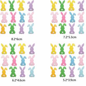 Nouvel arrivage : Patch brodé thermocollant Lapin de Pâques multicolore, plusieurs tailles, pour la décoration de T-shirts, sweats à capuche et chapeaux - Product Image 2