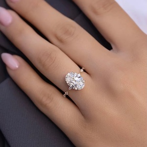 Bagues en diamant de laboratoire DEF VVS de 2 carats, diamant cultivé en laboratoire HPHT, certifié IGI, vente en gros, bague de fiançailles en or 18k 14k - Product Image 1