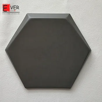 Diamond Bentuk Dekoratif Kulit Tertutup Fiberglass Akustik Panel Dinding untuk KTV
