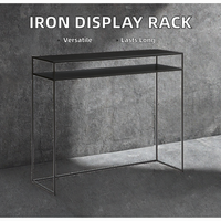 Étagère en fer forgé à double couche de Style nordique et support de fleurs vaisselle et outils de nettoyage présentoir de stockage pour Table de porche
