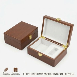 Caja de Perfume de Madera de Lujo Landy, Caja de Embalaje para Aceite Esencial <span class=keywords><strong>y</strong></span> Aceite de Oud con Logotipo Personalizado, Caja de Regalo con Forro de Terciopelo, Embalaje al por Mayor - Product Image 1