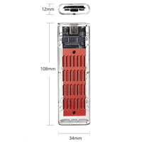 Caja de disco duro de estado sólido M.2 Usb3.1 \ Type-c de alta velocidad Nvme SATA/NGFF SATA Caja móvil de disco duro externo de protocolo dual