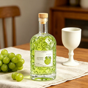 Nuova Bottiglia di Vetro Vuota Flint da 750ml, 700ml, 500ml, 375ml con Tappo in Sughero per Whisky, Liquori <span class=keywords><strong>e</strong></span> Distillati - Product Image 2