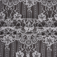 Tissu en dentelle française avec décoration en cordon pour robes de mariée féminines - Rayonne/Nylon de luxe élégant et raffiné
