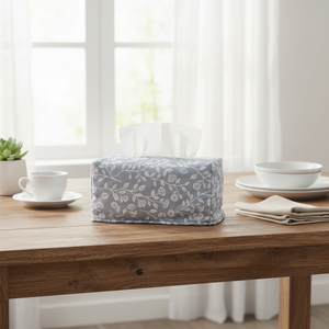 <b>Patterned</b> Gray Quilted Tissue Cover Each Tissue Box Accessory - Product Image 3