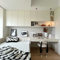 Ensemble de meubles de chambre à coucher personnalisables Senger, armoires sans poignées en mélamine, armoire avec coiffeuse, quincaillerie incluse
