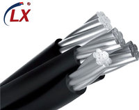 Câble Aérien LX 4x35mm² à Âme en Aluminium, Câble en Gaine Aérienne ABC avec Gaine Isolée en PE, Basse Tension 1kV