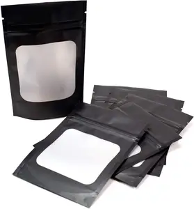 Nontoxic fresh-keeping biodegradable free plastic retort pouch packaging bag with clear window