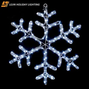 Outdoor scene snowflake 2D LED motif lights for Christmas landscape decoration