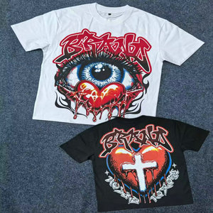 3.5 Dollar Model MXJ065 Graphic 250Gram Oversized Printing Cotton Funny Big <strong>Face</strong> <strong>T</strong>-<strong>Shirts</strong> Men's Summer <strong>T</strong> <strong>Shirts</strong> With Colors - Product Image 2