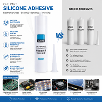 Scellant en silicone RTV efficace de 300 ml pour l'étanchéité et le collage des câbles, silicone à durcissement à l'air pour la réparation électronique, scellant fiable