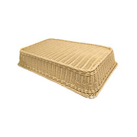 Paniers à pain en plastique tissé à la main Paniers de service de table de 20 pouces pour fruits Restaurant Hotel-Pantry Organizer Storage