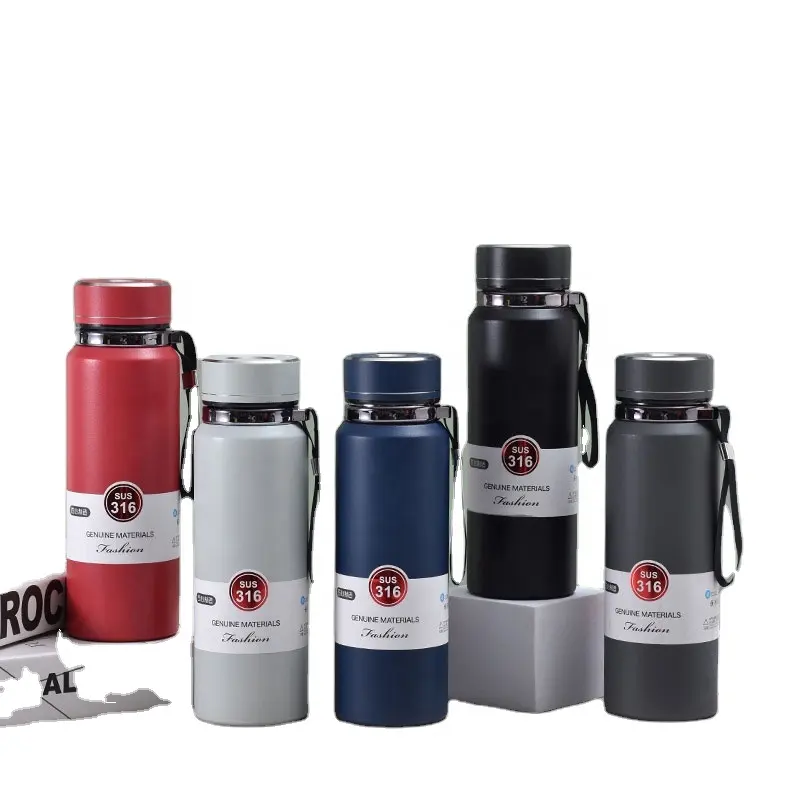 YongKang all'ingrosso Thermos tazza di caffè con filtro personalizzato 600ML/800ML/1L pallone sottovuoto con corda 304 metallo Thermos