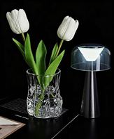 Table Champignon Moderne de Luxe en Aluminium et Acrylique, à Contrôle Tactile LED, à Batterie, à Mille Niveaux, pour Salon et Chambre à Coucher (Vente en Gros)