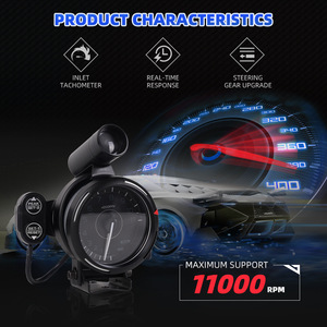 Racing Simulator Tachometer 80mm 11000 RPM 7 Colors For PC Racing <b>Games</b> - Product Image 2