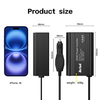 Convertisseur d'alimentation pour voiture, transformateur de tension USB portable, conversion 12V/24V en 220V, chargeur USB AC 3000W
