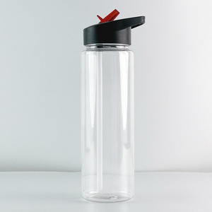 Bán buôn 500ml 700ml Pet nhựa drinkware trong suốt xách tay 16oz Cốc thể thao ngoài trời khuyến mãi chai nước với nắp - Product Image 1
