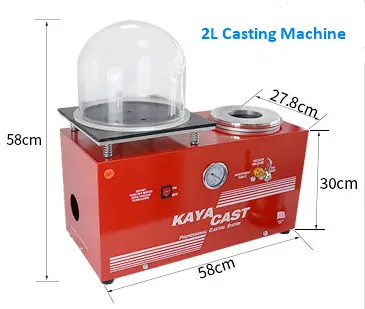 High Quality Jewelry Equipment and Tools 2L Mini Jewelry Vacuum Casting Machine Cast Gold Silver Copper
