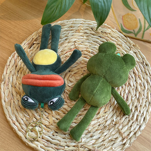 Llavero de peluche de rana triste y fea, <span class=keywords><strong>Pepe</strong></span> Frog de labios grandes, colgante de animal de peluche, adorno para mochila, regalo de cumpleaños para amigo - Product Image 6