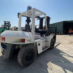 Venta al por mayor de montacargas TCM FD70Z8 de horquilla larga para manejo de materiales, montacargas usados de fábrica con motor Isuzu a bajo precio. - Product Image 3