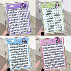 预胶合睫毛向日葵自粘段睫毛私人标签自然压入睫毛DIY睫毛簇批发 - Product Image 6