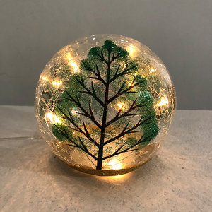 Bola de cristal de Navidad al aire libre 5,91 PULGADAS Árbol pintado a mano <span class=keywords><strong>sin</strong></span> luces de cobre para la decoración del <span class=keywords><strong>hogar</strong></span> - Product Image 1