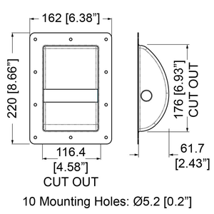 Trường hợp chuyến bay phần lõm thép PA tủ xử lý thép trung bình amp xử lý-RH-6600 xử lý hộp loa besi besar sepasang - Product Image 2