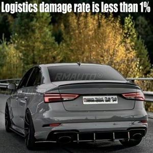 Alerón trasero ABS para Audi A3 S3 Sedán, alerón de maletero, negro y blanco, 2014 2015 2016 2017 2018 2019 - Product Image 2