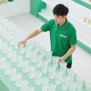 Custom Disposable Pet <b>Cups</b> Frosted <b>Plastic</b> Coffee <b>Cups</b> with Lids Are Perfect for Beverage Branding and Events - Product Image 2