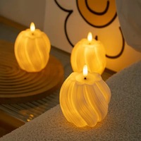 Bougie LED Spirale Tourbillonnante en Cire Véritable, Effet Scintillant Sans Flamme avec Télécommande, Idéale pour Cadeau de Pendaison de Crémaillère