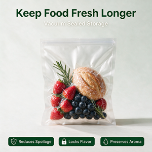 Clear Vacuum Sealing <b>Bags</b>: Clear, heat-sealable food storage <b>bags</b> suitable for kitchen and food packaging; can be custom printed - Product Image 4