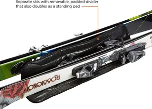 Long Portable Ripstop Wheeled Ski Bag Snowboard Bag Wheels Ski Travel Bag