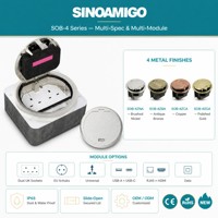 SINOAMIGO Prise de surface pour sol, boîtier électrique au sol, type UK