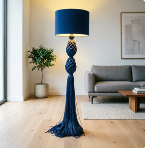 Lampadaire Bohème de Luxe en Macramé avec Support Stable en Fer, Abat-jour en Coton Tressé Fait Main, Couleur et Taille Personnalisables pour Accent de Villa - Product Image 4