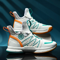 Sepatu Basket Latihan Praktis Lintas Batas Unisex Fly-ribbed Ukuran Besar High-top Musim Panas Remaja SMP