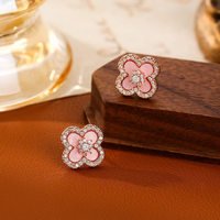 Bracelet en acier inoxydable et zircon, or rose, porte-bonheur, tendance TikTok, Fanhua Jewelry