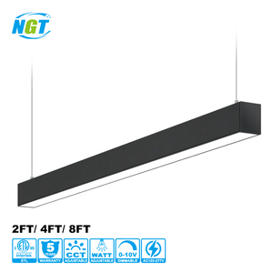4 ft Đen <span class=keywords><strong>Led</strong></span> kiến trúc tuyến tính ánh sáng lịch thi đấu <span class=keywords><strong>LED</strong></span> Nhôm 5cct 5 Công suất DLC ánh sáng mặt dây chuyền cho phòng văn phòng cửa hàng phòng tập thể dục - Product Image 1