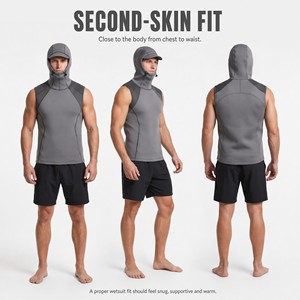 Traje <span class=keywords><strong>de</strong></span> <span class=keywords><strong>Neopreno</strong></span> Personalizado con Logotipo <span class=keywords><strong>para</strong></span> Adultos, Conjunto <span class=keywords><strong>de</strong></span> Chaqueta y Chaleco Salvavidas <span class=keywords><strong>para</strong></span> <span class=keywords><strong>Moto</strong></span> Acuática - Product Image 3