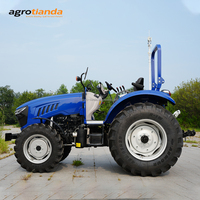 AGROTD Nuevo 75HP 4WD Tractor agrícola de 4 ruedas con remolque para la venta