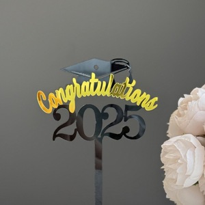 Honey And Sweetness Graduation Acrylic <b>Cake</b> Toppers 2025 Congratulations <b>Cake</b> <b>Decorations</b> For Graduation Party <b>Supplies</b> - Product Image 3