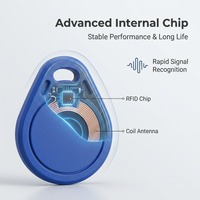 Mini Etiqueta NFC Programable y Reescribible de 13.56mhz, Llavero RFID ABS, Llavero RFID Personalizado, Etiqueta RFID para Llavero