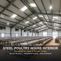 Abri pour bétail et poulailler en acier robuste - Hangar préfabriqué pour bovins laitiers et volailles, résistant aux intempéries