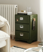 Commode en acier à 3 tiroirs, buffet de rangement, meuble gain de place pour la maison, l'hôtel, le salon, la chambre, le placard