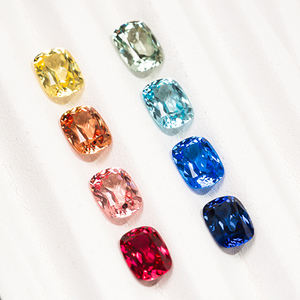 Zafiro Sintético Cultivado en Laboratorio, Corte Cojín Alargado, Popular, Color Azul Real, Rubí Amarillo, Zafiro Cultivado en Laboratorio - Product Image 1