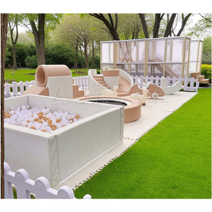 Ensemble <span class=keywords><strong>de</strong></span> jeu souple beige et blanc <span class=keywords><strong>aire</strong></span> <span class=keywords><strong>de</strong></span> <span class=keywords><strong>jeux</strong></span> extérieure clôtures blanches location <span class=keywords><strong>de</strong></span> fête équipement <span class=keywords><strong>de</strong></span> jeu souple château gonflable fête d'<span class=keywords><strong>anniversaire</strong></span> - Product Image 2