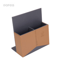 Ensemble de bureau en cuir véritable sur mesure pour hôtel de luxe en Arabie Saoudite, accessoires de luxe pour hôtel étoilé