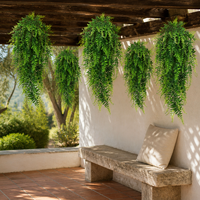 Fougère artificielle de Boston suspendue, plante grimpante en PE, verdure artificielle 80 cm, pour décoration murale intérieure, panier, café, vente en gros